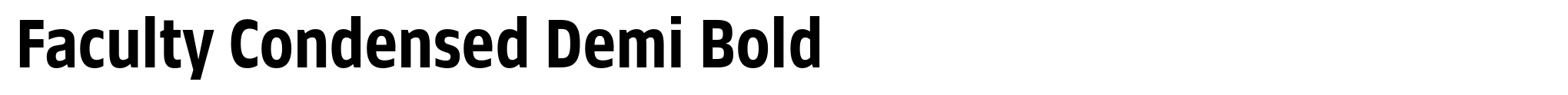 Faculty Condensed Demi Bold image